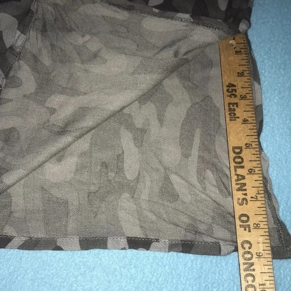 JOLT wide leg camouflage high rise ankle tie elastic ruffle waistband NEW size M - Picture 6 of 10